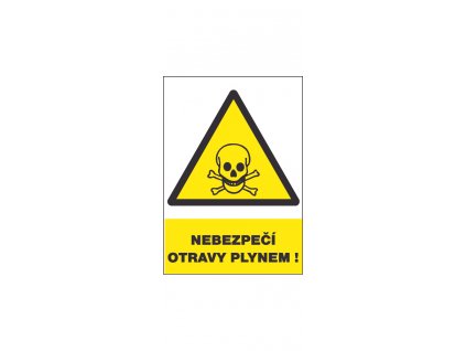 Bezpečnostní tabulka - Nebezpečí otravy plynem!