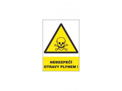 Bezpečnostní tabulka - Nebezpečí otravy plynem!
