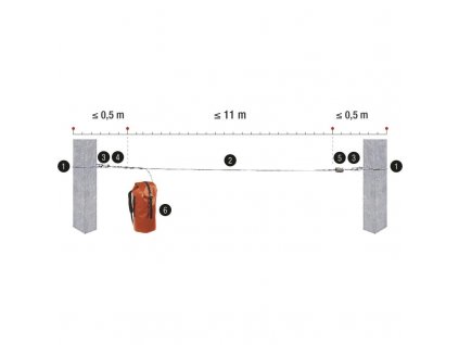 Záchranné kotvicí lano Delta Plus LV301 1/1