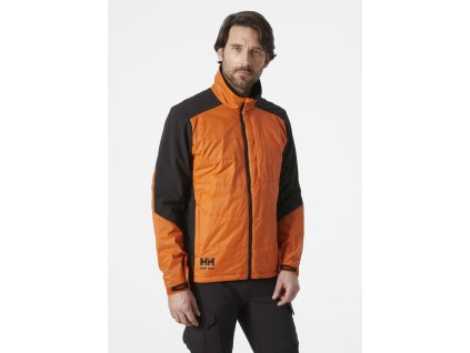 Softshellová bunda Helly Hansen KENSINGTON INSULATED - TMAVĚ ORANŽOVÁ/ČERNÁ 1/6