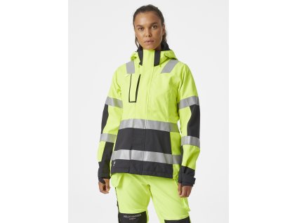 Dámská nepromokavá reflexní bunda Helly Hansen LUNA HI-VIS - 369 HI-VIS ŽLUTÁ/ŠEDÁ EBONY 1/8