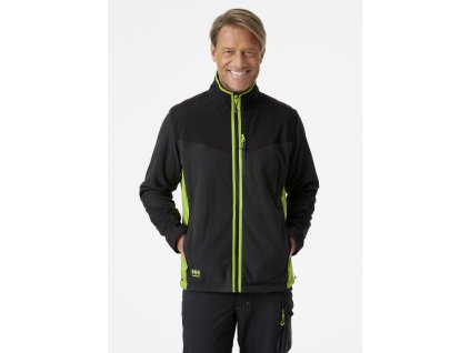 Fleecová bunda Helly Hansen MAGNI - ČERNÁ/TMAVÁ LIMETKA 1/7