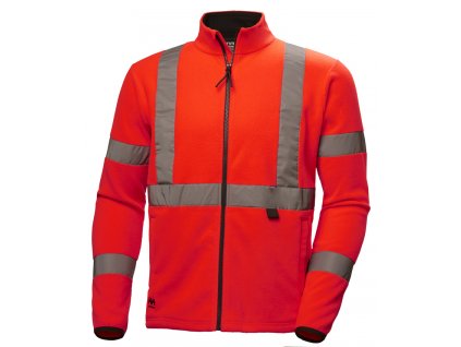 Reflexní fleecová bunda Helly Hansen ADDVIS HI-VIS - ČERVENÁ 1/2