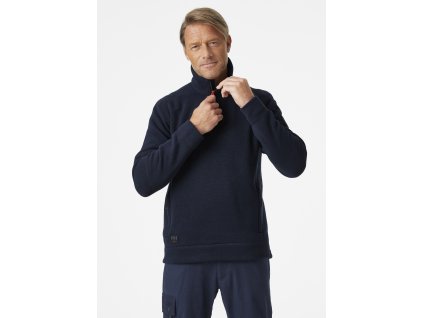 Fleecová mikina se zipem ke krku Helly Hansen KENSINGTON HALFZIP KNIT FLEECE - NAVY 1/7