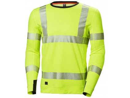 Reflexní tričko s dlouhým rukávem Helly Hansen ICU LIFA ACTIVE CREWNECK - ŽLUTÁ 1/2