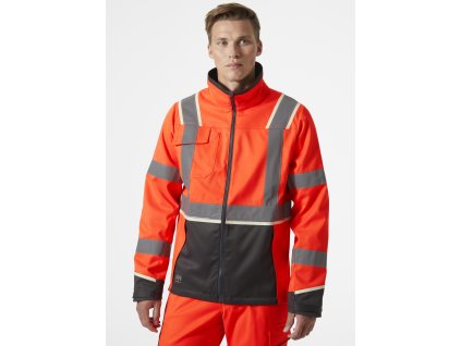 Reflexní bunda Helly Hansen UC-ME - HI-VIS ČERVENÁ/ŠEDÁ EBONY 1/7