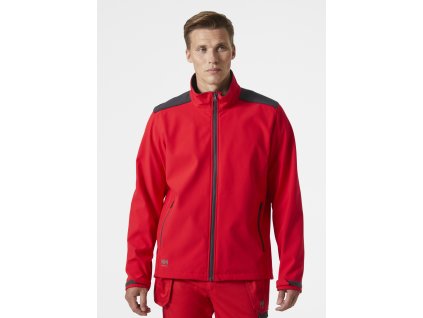 Softshellová bunda Helly Hansen MANCHESTER 2.0 -  VÝSTRAŽNÁ ČERVENÁ/ŠEDÁ EBONY 1/7