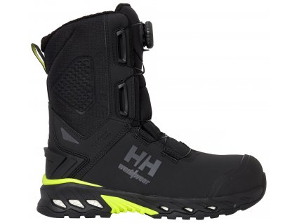 Zimní kotníková obuv Helly Hansen MAGNI EVOLUTION WINTER TALL BOA S7L HT - ČERNÁ/TMAVÁ LIMETKA 1/5