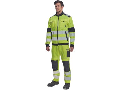 Reflexní bunda Červa MAX VIVO Hi-Vis 2v1  - ŽLUTÁ/ČERNÁ 1/4