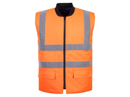 Oboustranná reflexní vesta Portwest Hi-Vis - ORANŽOVÁ 1/2