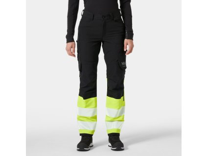 Dámské reflexní kalhoty Helly Hansen ALNA 4X HH CONNECT CLASS 1 - ŽLUTÁ/EBEN 1/8