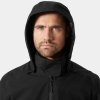 Nepromokavá bunda s kapucí Helly Hansen BARCODE SHELL - ČERNÁ 3/8