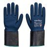 Polomáčené protiřezné rukavice Portwest GRIP C13 A304 - ŠEDÁ/MODRÁ 1/2