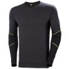Funkční tričko s dlouhým rukávem Helly Hansen LIFA MERINO CREWNECK - ČERNÁ/ŠEDÁ EBONY 5/6