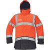 Reflexní zimní bunda s kapucí Sioen LIGHTFLASH HV - ORANŽOVÁ/NAVY 2/2