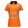 Dámská reflexní polokošile s krátkým rukávem Portwest Hi-Vis Comfort Pro - ORANŽOVÁ/ČERNÁ 1/2
