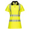 Dámská reflexní polokošile s krátkým rukávem Portwest Hi-Vis Comfort Pro - ŽLUTÁ/ČERNÁ 1/2