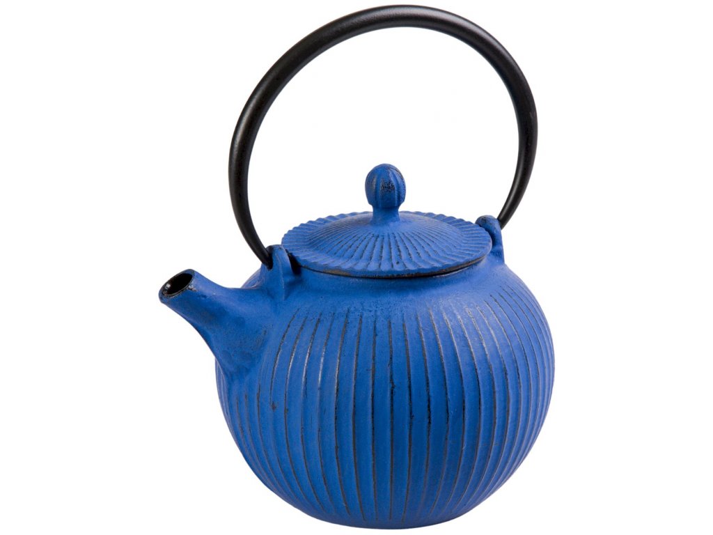 Anyang - litinová čajová konvice se sítkem 0,6 l, modrá