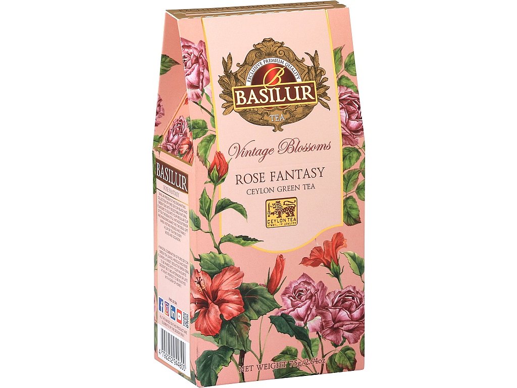 Vintage Blossoms Rose Fantasy - zelený aromatizovaný sypaný čaj 75 g