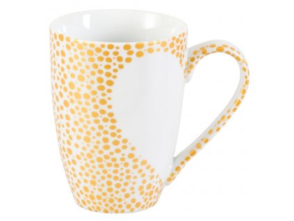 Vero - porcelánový hrnek 0,2 l, puntíkový, bílé srdce