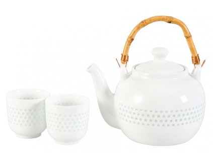Guang - porcelánová čajová souprava 0,15 l/1,2 l, bílá