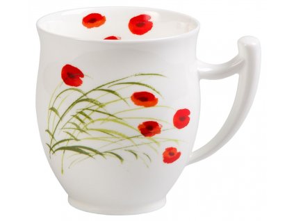 Caprice - Fine Bone China porcelánový hrnek 0,4 l, vlčí mák