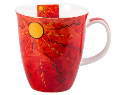 Four Elements Oheň - Fine Bone China porcelánový hrnek 0,38 l, červený