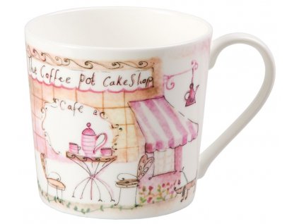 Eleanor - Fine Bone China porcelánový hrnek 0,37 l, růžový