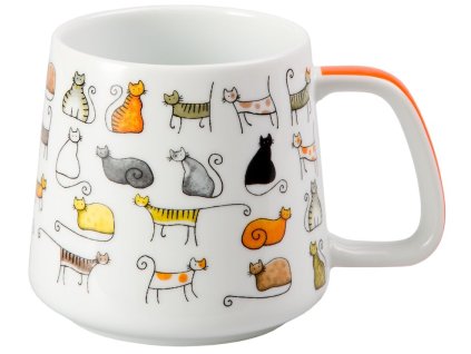 Dodo - porcelánový hrnek 0,35 l, bílý, kočka