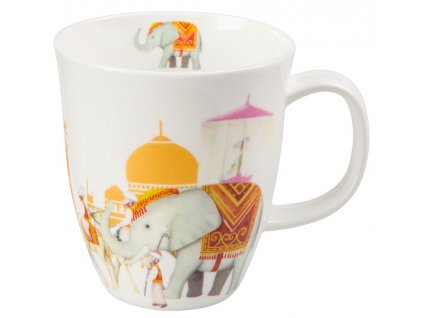 Mahal - Fine Bone China porcelánový hrnek 0,4 l, slon, Indie