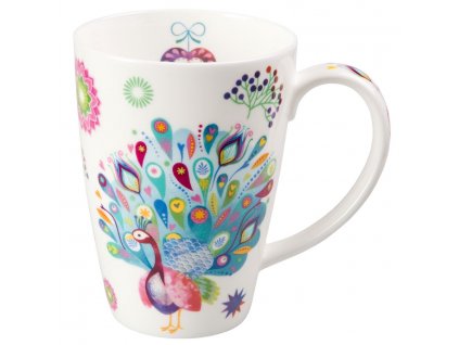 Paula - Fine Bone China porcelánový hrnek 0,6 l, páv