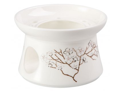 Bílá třešeň - Fine Bone China porcelánový ohřívák na čajovou konvici, ø 12 cm