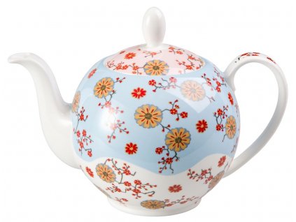 Ava - Fine Bone China porcelánová čajová konvice 1 l, květiny