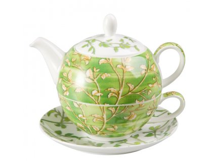 Yasmin - Tea for one, Fine Bone China, čajová porcelánová souprava 0,25l /0,5 l, zelená