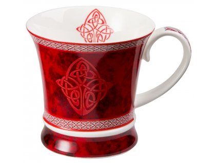 Celtic - Fine Bone China porcelánový hrnek 0,3 l, červený, keltský uzel