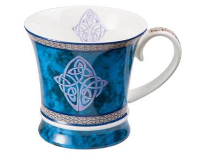 Celtic - Fine Bone China porcelánový hrnek 0,32 l, modrý, keltský uzel