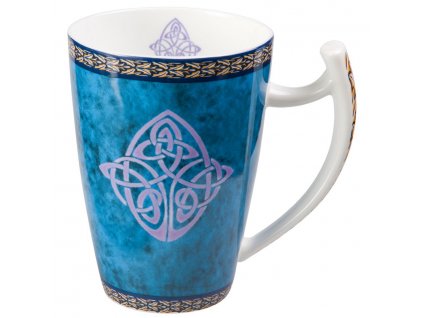 Celtic - Fine Bone China porcelánový hrnek 0,5 l, modrý, keltský uzel