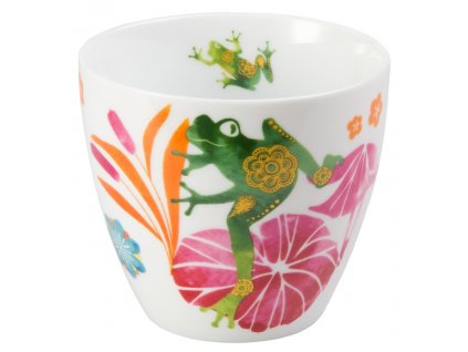 Fritz - Fine Bone China porcelánový hrnek bez ucha, 0,3 l, žába