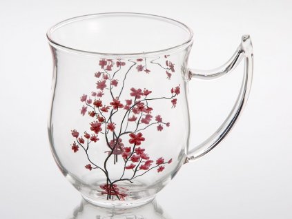 Cherry Blossom - skleněný hrnek 0,35 l, třešeň | Tasse.cz