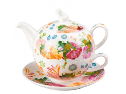 Fritz - Tea for one, Fine Bone China, čajová porcelánová souprava 0,25l /0,5 l, žába