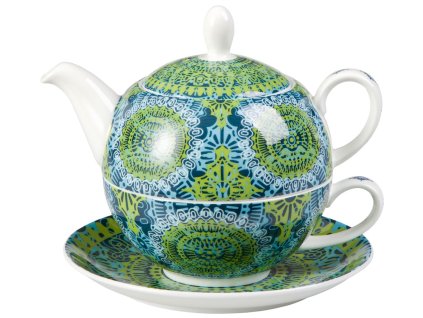 Nanji - Fine Bone China, Tea for one, čajová porcelánová souprava 0,25 l /0,5 l s mandaly