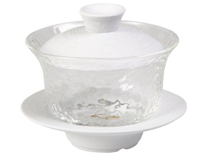 Ono - porcelánový - skleněný Gaiwan (Zhong), 0,15 l bílý