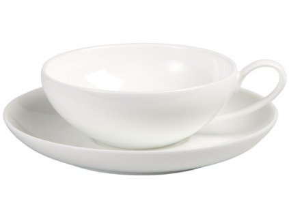 Aladin - Fine Bone China, porcelánový šálek s podšálkem, 0,18 l, bílý