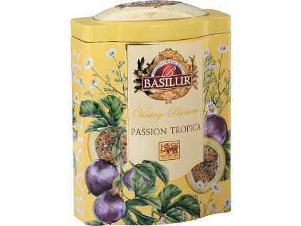 Vintage Blossoms Passion Tropica - zelený aromatizovaný sypaný čaj v plechové dóze 100 g