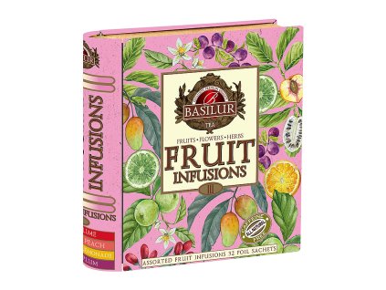 Fruit Infusions Book - ovocné porcované čaje v plechové knize 32 n.s.