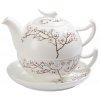Bílá třešeň - fine bone china tea for one, čajová porcelánová souprava 0,25l /0,5 l