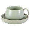 Hilma - porcelánový šálek s podšálkem 0,25 l, zelený
