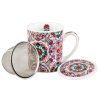 Helma - porcelánový hrnek se sítkem a pokličkou 0,25 l