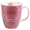 Sonji - Fine Bone China porcelánový hrnek 0,35 l, červený s mandaly