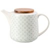Hella - porcelánová konvička 1,4 l, zelené lístky